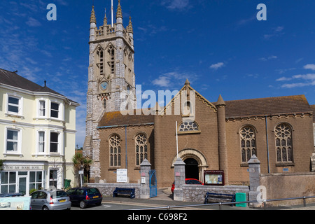 Die Kirche St. Michael der Erzengel in Teignmouth, Devon Stockfoto