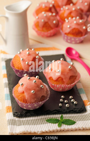 Kandierte Cupcakes. Rezept zur Verfügung. Stockfoto