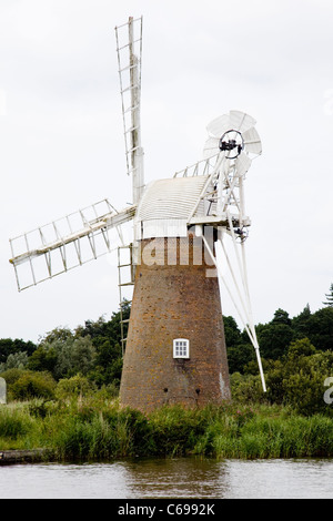 Turf Moor Entwässerung Mühle Norfolk Broads Stockfoto