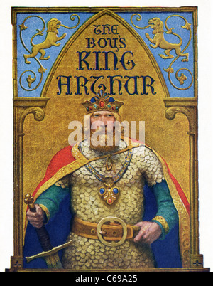 King Arthur war eine legendäre britische Führer, in der 5. und 6. Jahrhundert n. Chr. gelebt haben soll Stockfoto