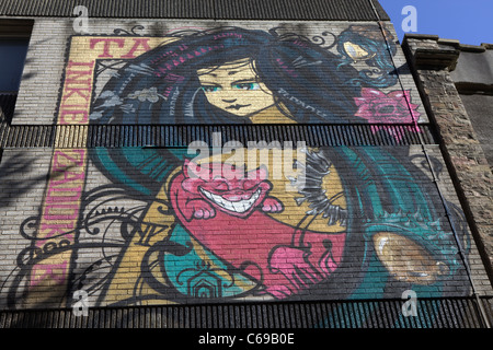 Bristol, England-street-Art Grafetti Festival, Stadtlandschaft Stockfoto