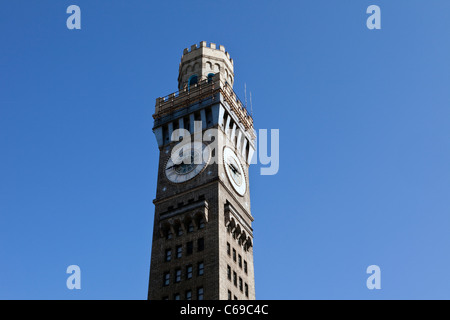 Ein Blick auf den Emerson Bromo-Seltzer Tower in Baltimore, Maryland Stockfoto