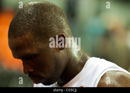 Luol DENG für Großbritannien, International Basketball spielen; Teil der Serie für die Olympiade 2012 in London bereitet. Stockfoto