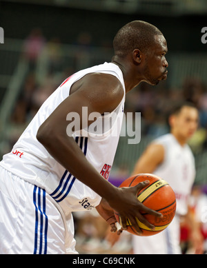 Luol DENG für Großbritannien, International Basketball spielen; Teil der Serie für die Olympiade 2012 in London bereitet. Stockfoto