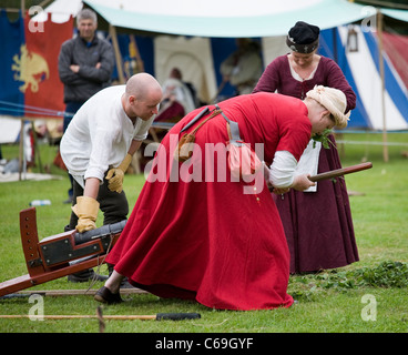 Mittelalterfest in Verdin Park, Northwich 13. August & 14., mit Living History Camps, Cheshire, UK Stockfoto