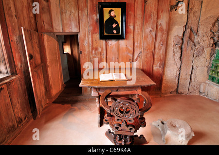 Deutschland, Eisenach: Ursprüngliche Zimmer von Martin Luther während seiner Übersetzung des neuen Testaments auf der Wartburg Stockfoto