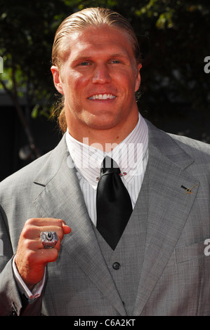 Clay Matthews im Ankunftsbereich für 2011 ESPY Awards - Ankünfte, Nokia Theatre L.A. Live, Los Angeles, CA 13. Juli 2011. Foto Stockfoto