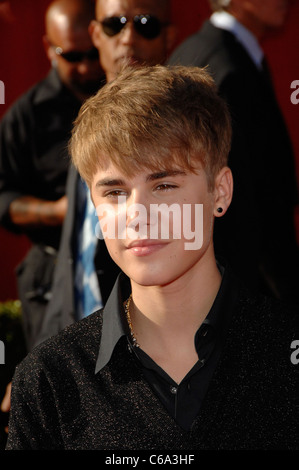 Justin Bieber im Ankunftsbereich für 2011 ESPY Awards - Ankünfte, Nokia Theatre L.A. Live, Los Angeles, CA 13. Juli 2011. Foto Stockfoto