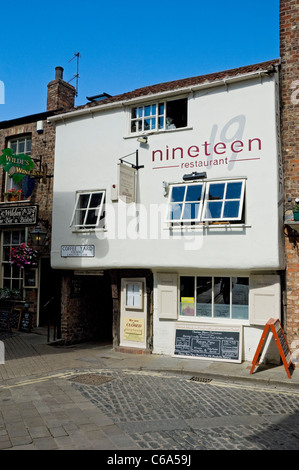 Nummer 19 Restaurant Traube Lane York North Yorkshire England UK United Kingdom GB Great Britain Stockfoto