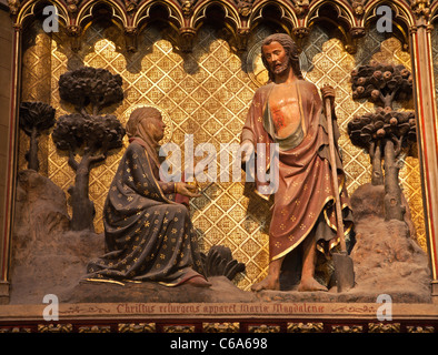 Christus und Mary Magdalen - Befreiung von der Kathedrale Notre-Dame in Paris Stockfoto