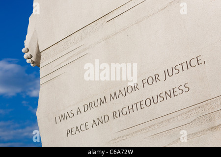 Martin Luther King Jr., Denkmal auf der National Mall in Washington, D.C. Stockfoto