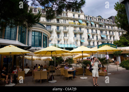 Eden Hotel in Montreux Promenade Stockfoto