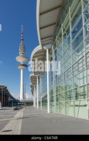 Neue Messe Ausstellungshallen, moderne Architektur, Hansestadt Stadt Hamburg, Deutschland, Europa Stockfoto