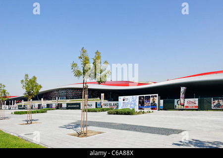 Ferrari World, Freizeitpark auf Yas Island, Abu Dhabi, Vereinigte Arabische Emirate, Naher Osten, Asien Stockfoto