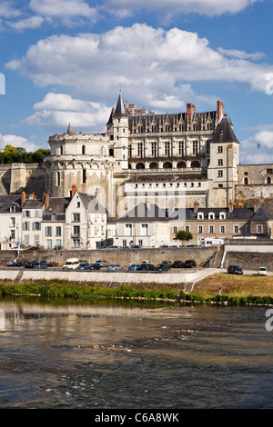 Schloss Amboise im Tal der Loire, Indre et Loire, Frankreich, Europa Stockfoto