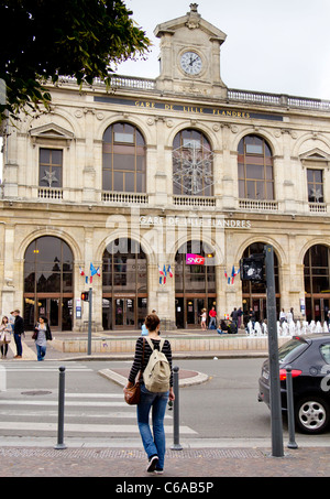 Der Bahnhof Lille Flandres in der Stadt Lille, Nord-Pas-de-Calais, Frankreich Stockfoto