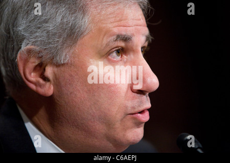Martin Gruenberg während seiner Anhörung des Senats, Vorsitzender der Federal Deposit Insurance Corporation (FDIC) zu werden. Stockfoto