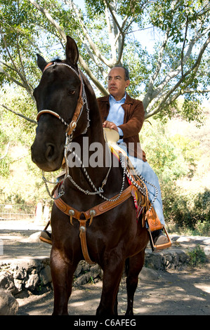 Präsident Calderon von Mexiko Reiten Stockfoto