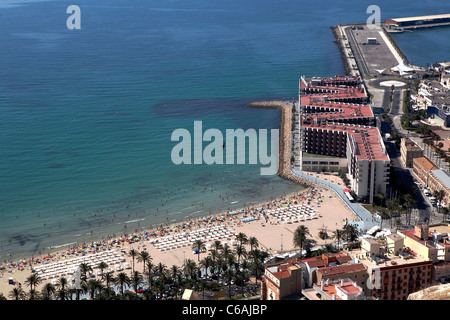 Castillo Santa Barbara in Alicante. Stockfoto