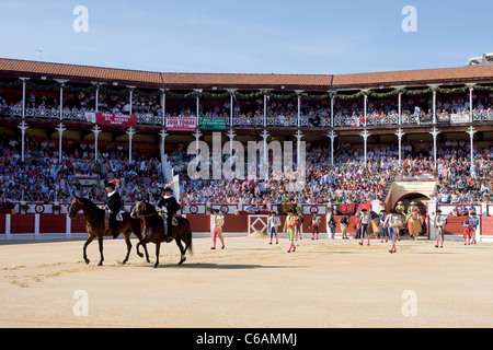Corrida de Toros. Foto Tomada de la Plaza de Toros de Gijón. Feria Nuestra Señora de Begoña Stockfoto