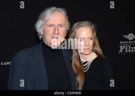 James Cameron und Frau Suzy Amis 25. Santa Barbara International Film Festival - Lucky Brand Modern Master Award präsentiert wird Stockfoto