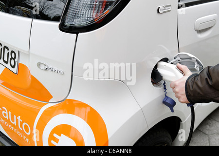 Ersten Serie produziert, komplette Elektro-Auto in Deutschland, Citroen C-Zero Airdream, Elektrofahrzeug, Elektroauto, Hamburg, Deutschland Stockfoto