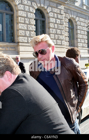 Boris Becker Ankunft im Hotel de Rome während der Mercedes Benz Fashion Week Berlin Frühjahr Sommer 2011 am Bebelplatz Quadrat. Stockfoto