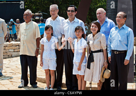 Präsident Ma Ying-Jeou Song Kosal, Kinmen, Taiwan, Republik China (Taiwan) und Nobelpreis Laureaten f.w. DeKlerk Stockfoto