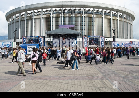 Snickers Urbania (urban) - das jährliche Jugendfestival der Straßenkultur in St. Petersburg, Russland. August 2009. Stockfoto