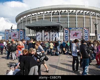 Snickers Urbania (urban) - das jährliche Jugendfestival der Straßenkultur in St. Petersburg, Russland. August 2009. Stockfoto