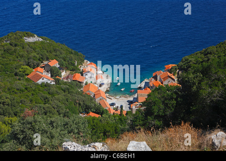 Lucica, Bucht auf der Insel Lastovo unter Stadt Lastovo. Stockfoto