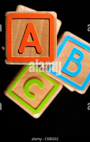 Kinder Buchstaben-Blöcke Stockfoto