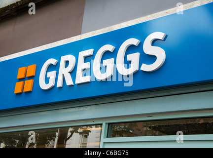 Greggs Bäcker einkaufen, uk Stockfoto