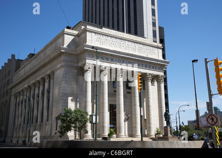 Bank of Montreal Gebäude an der Kreuzung der Portage Avenue und main Street downtown Winnipeg Manitoba Kanada Stockfoto