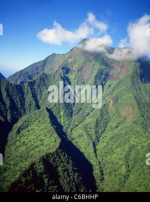 Luftaufnahme von West Maui Mountains, Maui, Hawaii, Vereinigte Staaten von Amerika Stockfoto