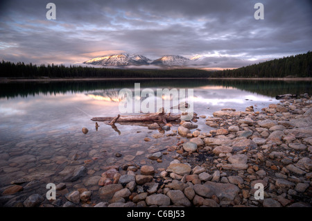 Sonnenaufgang am Patricia Lake Stockfoto