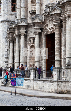 Kuba, Havanna. Kathedrale von San Cristobal, Kathedrale von Saint Christopher abgeschlossen 1777. Stockfoto