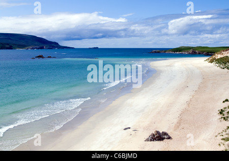 Balnakeil Bay, Durness, an der Nordküste 500 Route, Sutherland, Cape Wrath Halbinsel auf der Linken, Faraid Head auf der rechten Seite, Scottish Highlands, Großbritannien Stockfoto