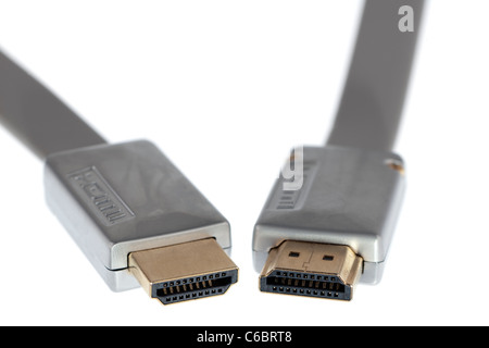 Flache Hdmi zu HDMI-digital-Kabel Stockfoto