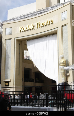 Vorbereitungen für die 82nd Annual Academy Awards (Oscars) im Kodak Theatre. Hollywood, Kalifornien - 02.03.2010 Stockfoto