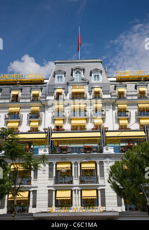 Grand Hotel Suisse in Montreux Stockfoto