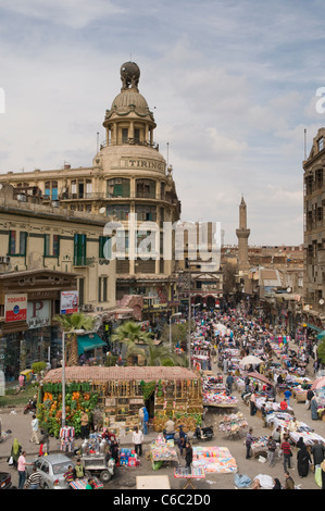 Luftaufnahme von einem typischen Viertel Souk in Kairo Ägypten Stockfoto