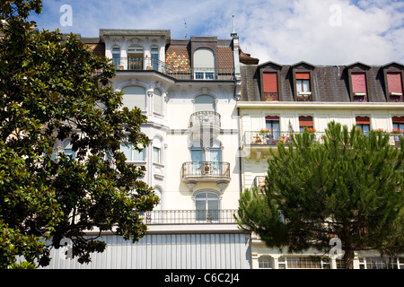 Montreux-Promenade-Gebäude Stockfoto