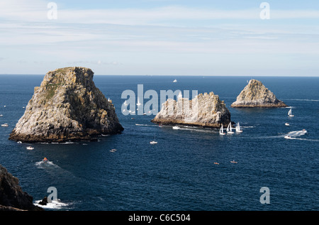 Pointe de Pen Hir, Les Tas de Pois (Finistère, Bretagne, Frankreich). Stockfoto