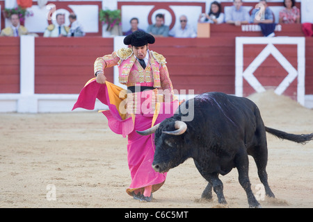 Corrida de Toros. Foto Tomada de la Plaza de Toros de Gijón. Feria Nuestra Señora de Begoña Stockfoto