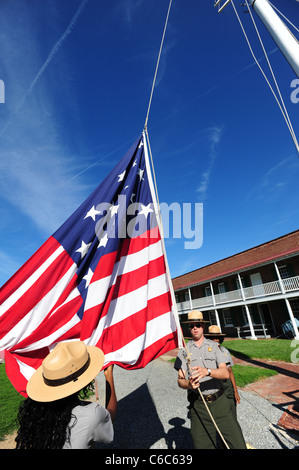 USA Baltimore MD Maryland Fort McHenry Nationalmonument und historischen Schrein-Nationalpark-Service Stockfoto