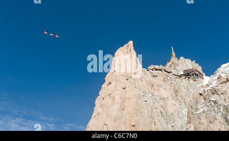 Aiguille du Midi in Chamonix-Mont-Blanc Stockfoto