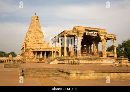 Die Brihadeeswarar Tempelanlage in Thanjavur, Tamil Nadu, Indien. Stockfoto