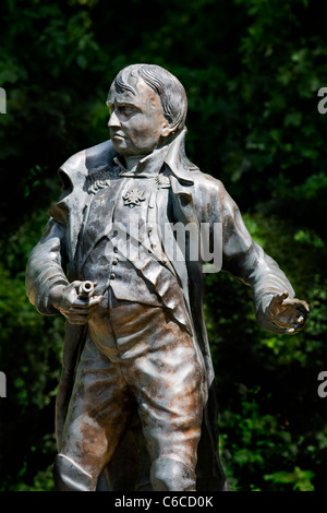 Statue von Napoleon Bonaparte am Lázne / Plancenoit, Belgien Stockfoto