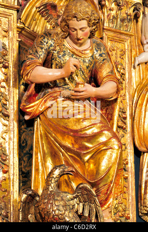 Spanien, Jakobsweg: Detail des großen Renaissance-Altar in der Kathedrale von Santo Domingo De La Calzada Stockfoto